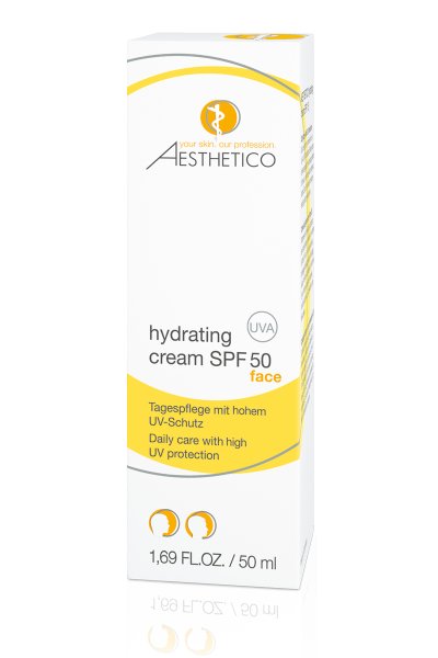 Aesthetico hydrating cream SPF 50, 50 ml Verpackung